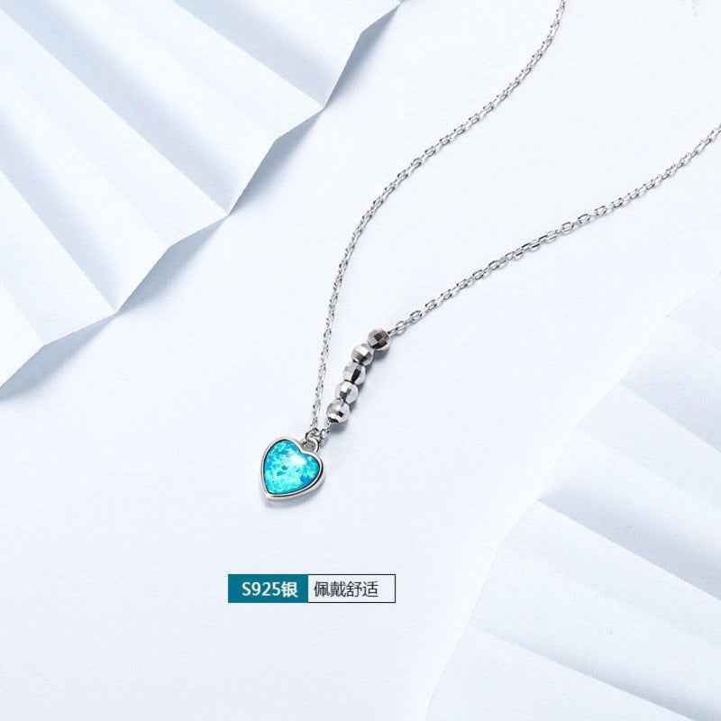 glacial pools heart pendant