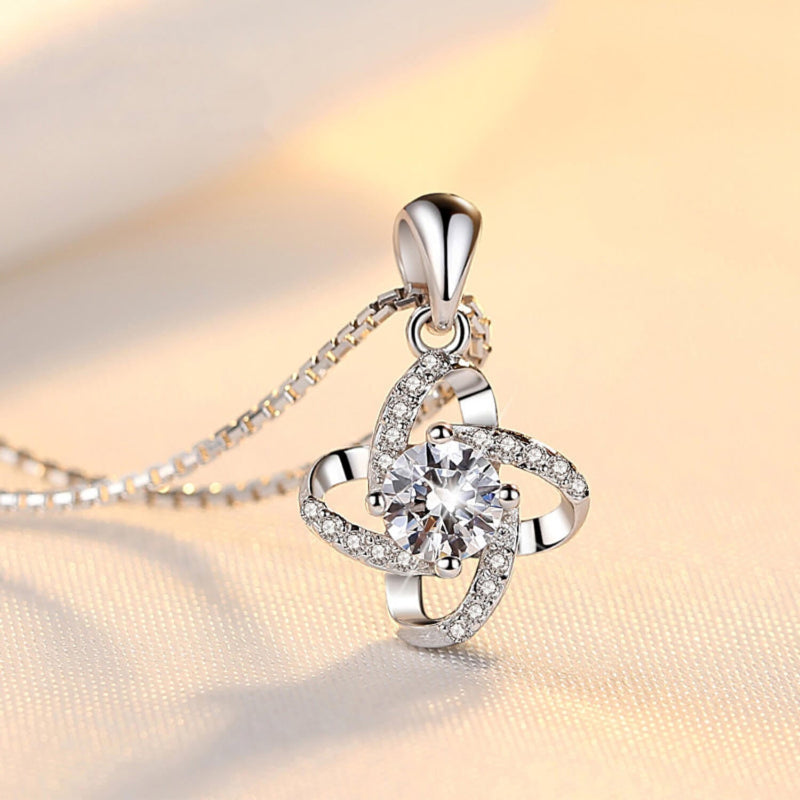 diamond clover necklace ebay