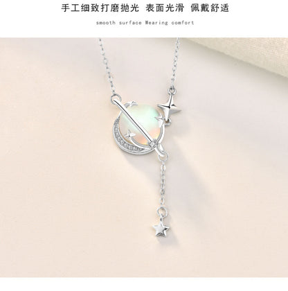 universe star pendant silver