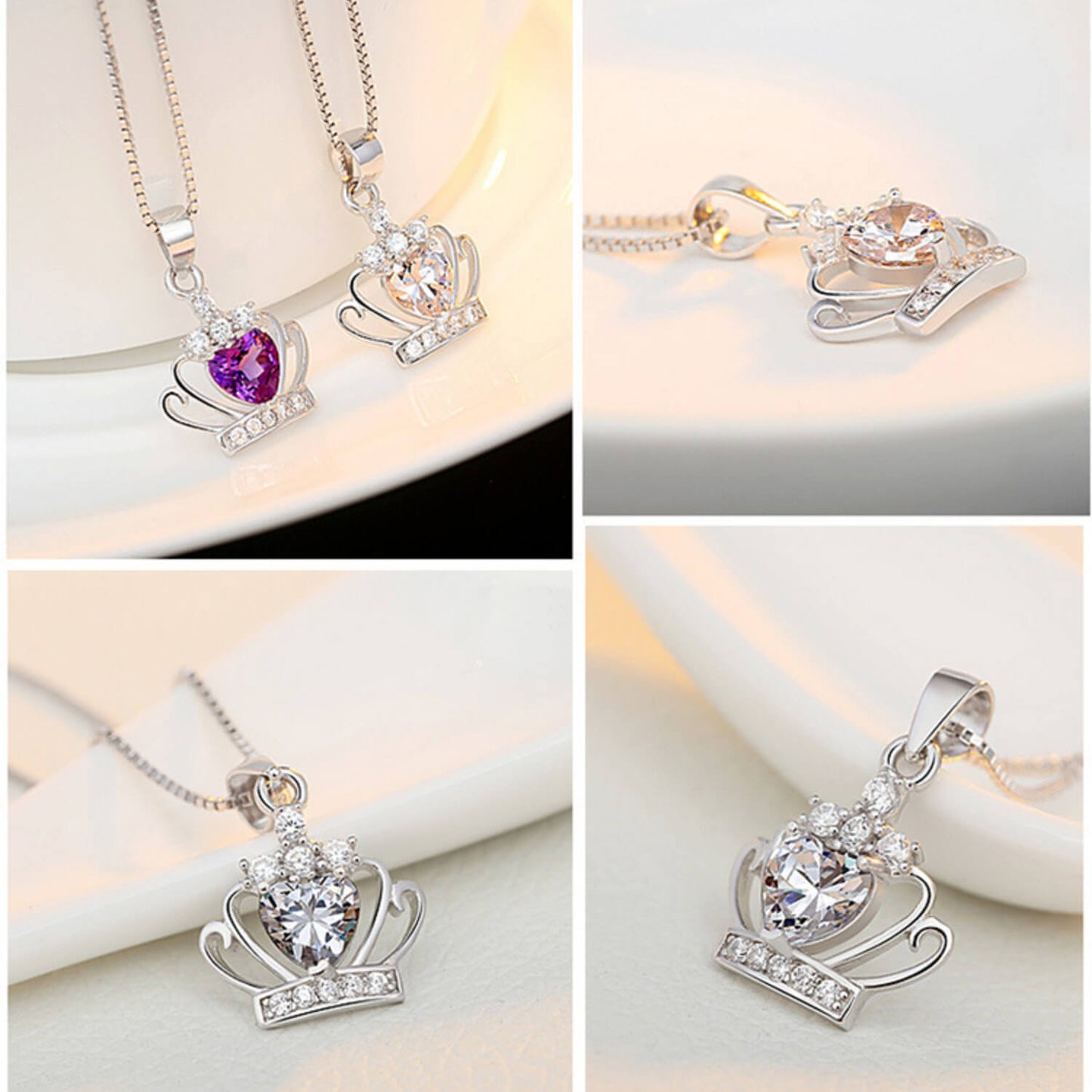 pictures of the diamond crown necklace