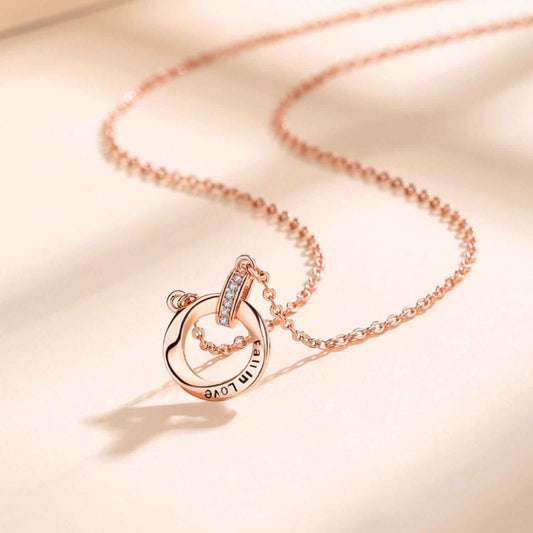 fall in love interlocking necklace