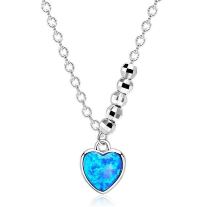 glacial pools heart pendant