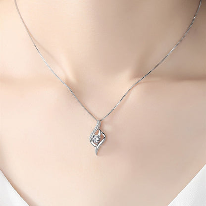 diamond necklace sterling silver