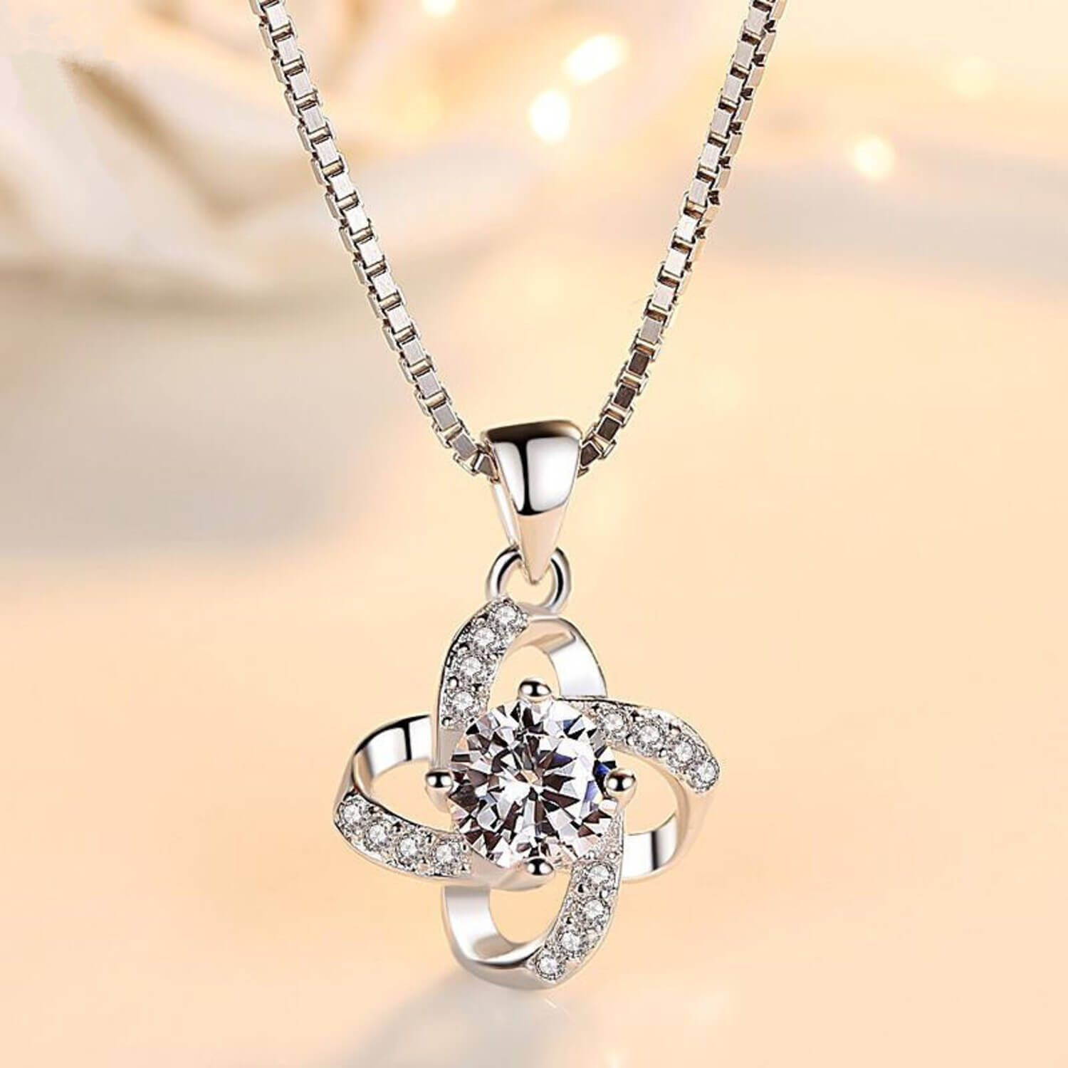 diamond clover necklace america