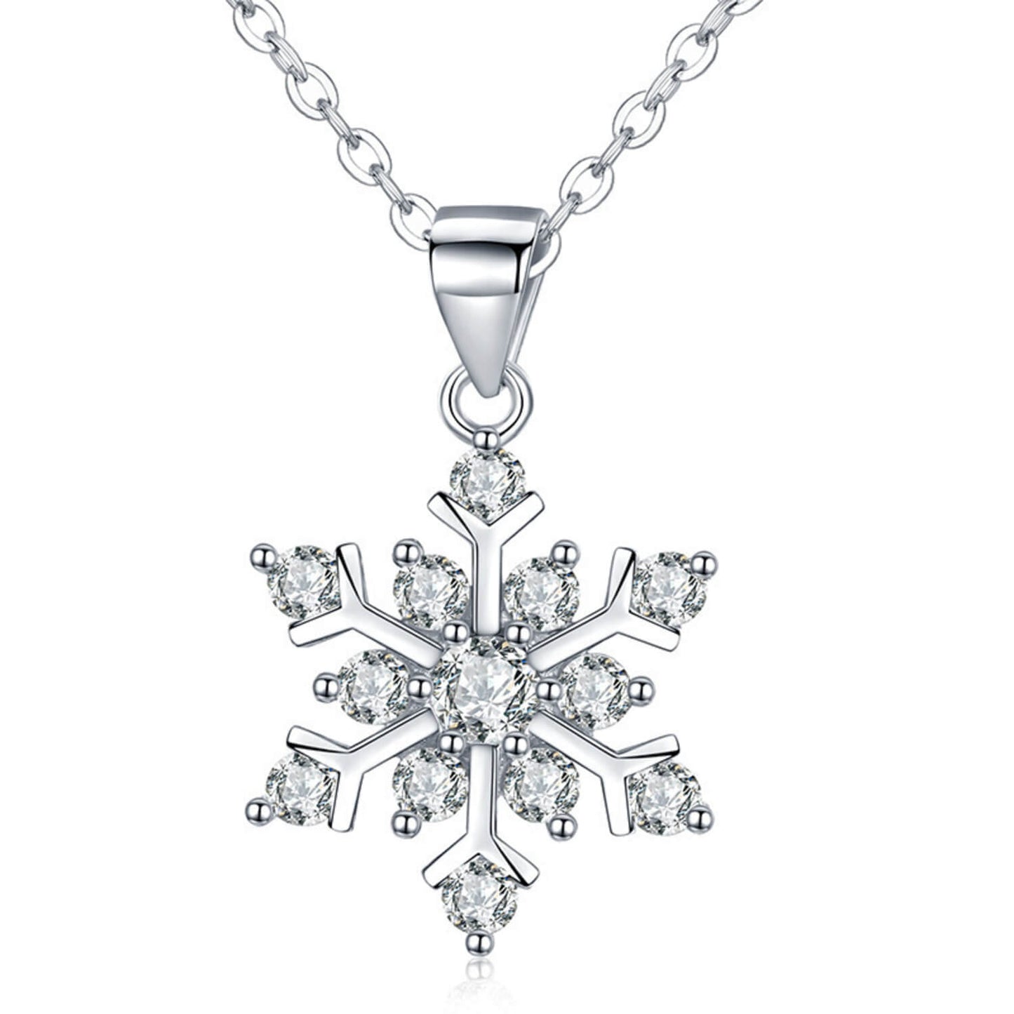 diamond snowflake pendant necklace