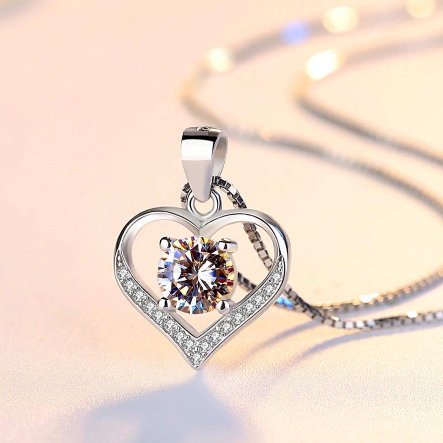 heart necklace silver