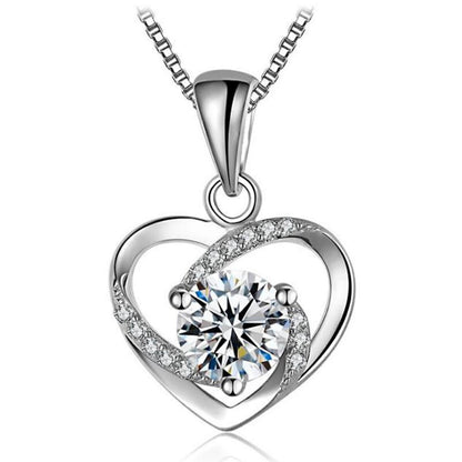 love diamond heart necklace