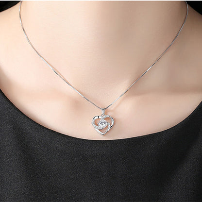 silver heart necklaces