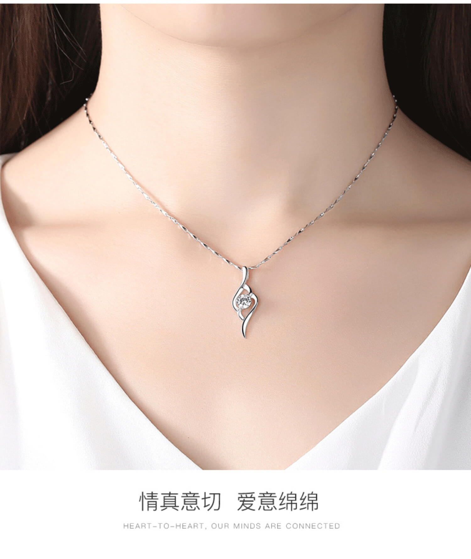 small diamond solitaire pendant necklace