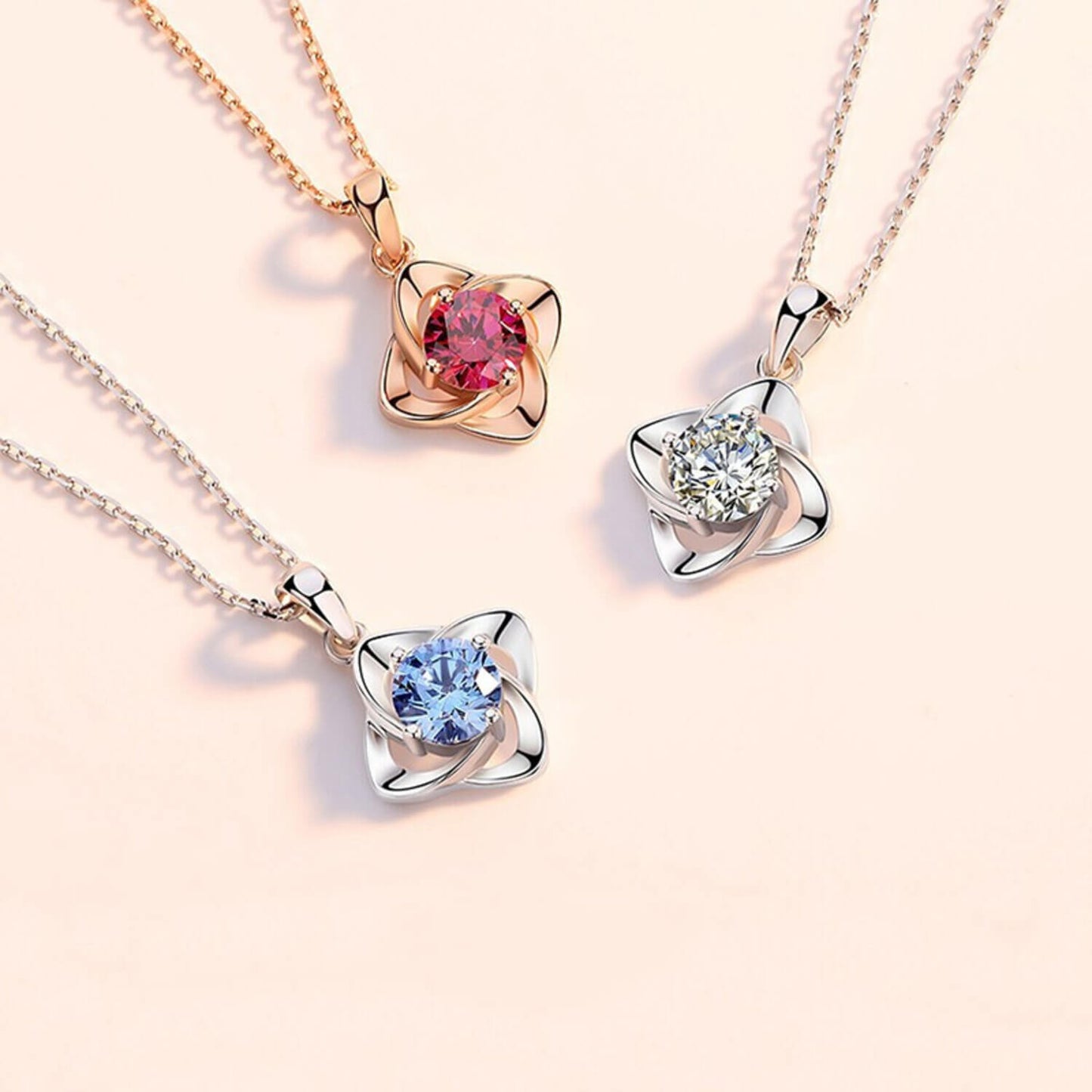 solitaire clover necklace uk
