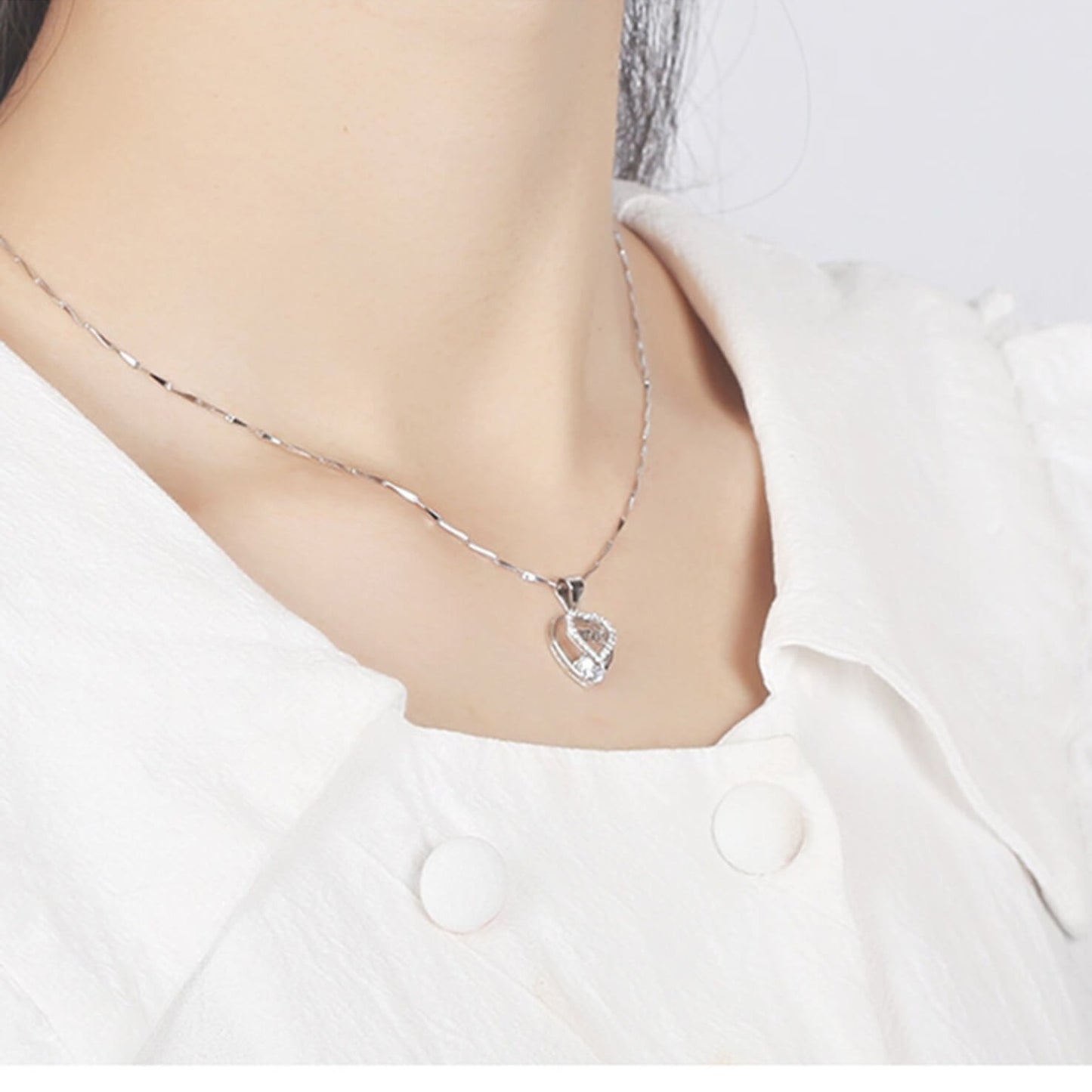 love heart diamond necklace uk