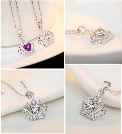 pictures of the diamond crown necklace