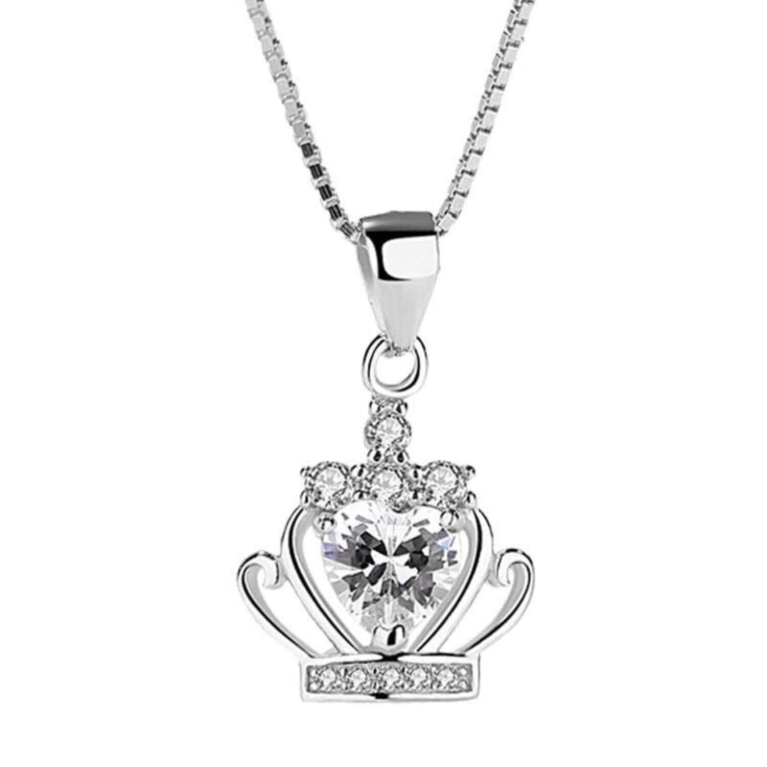 diamond crown necklace