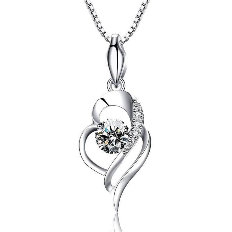 diamond heart necklace