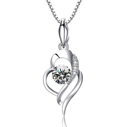diamond heart necklace