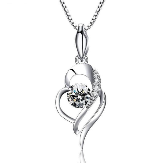 diamond heart necklace